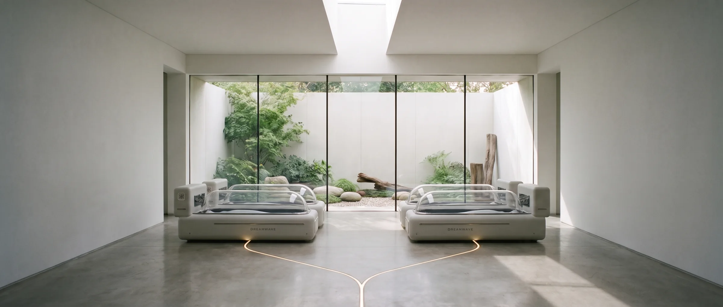 A private Ward in W.1, fitted with Z.3 Cradles: A family, a garden, four ways to the same centre.